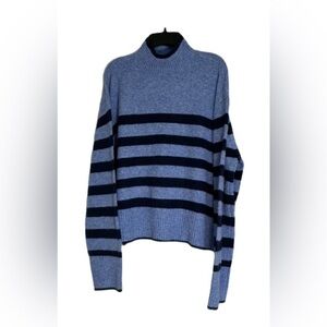 ULTRA FLIRT Striped Mock-Turtleneck Sweater